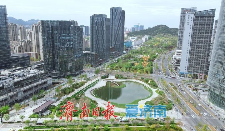 一年四季 泉在济南丨济南中央商务区绘就春日画卷