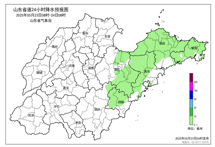 山东15市昨天至今晨迎来降雨，沿海地区今天仍有“雨尾巴”