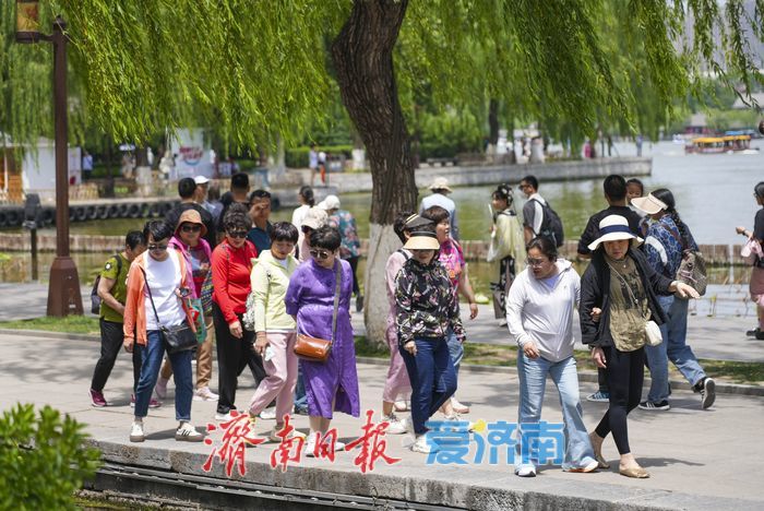 初夏大明湖游人如织，泛舟赏景尽享“半城湖色”