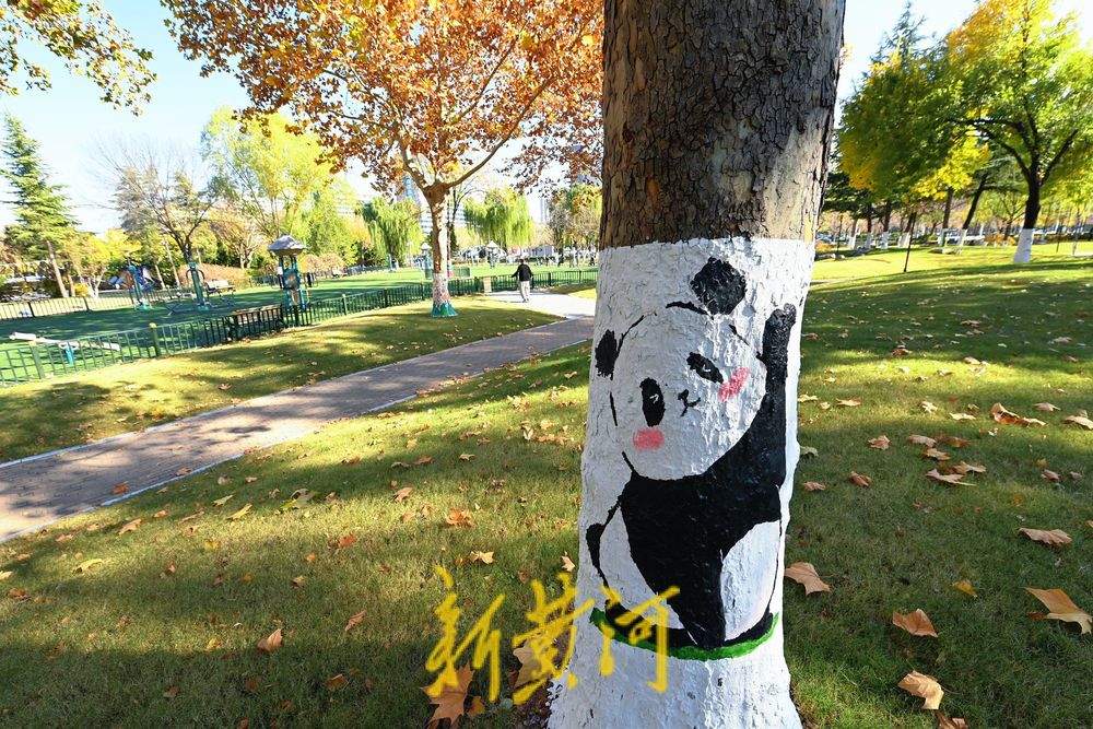 “熊猫爬树”“青蛙放气球”……济南奥体中心巧绘冬日树景