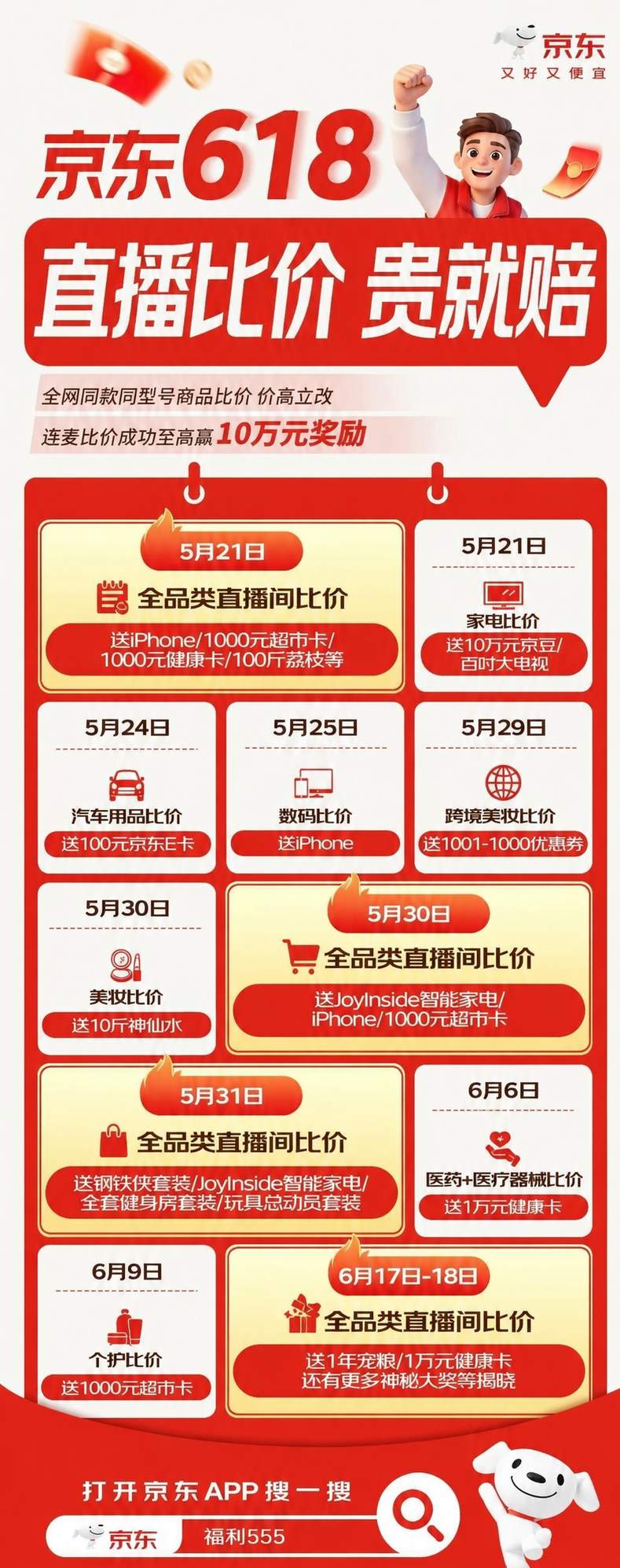 上千家知名品牌联合京东宣布：真正的618确认于5月30日晚8点开启