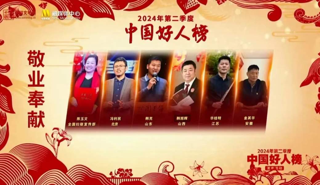 刚刚揭晓!济南韩克获评2024年第二季度“中国好人”!