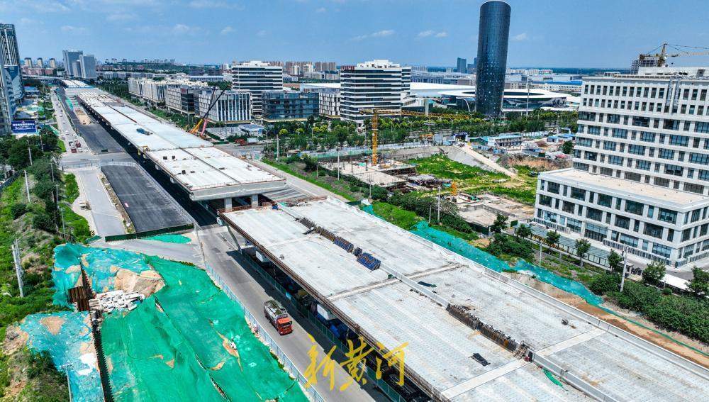 工业北路快速路东延建设推进 高架长龙初步显现