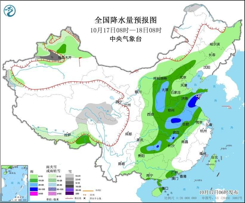 中央气象台：中东部将有大范围降水 强冷空气影响北方地区