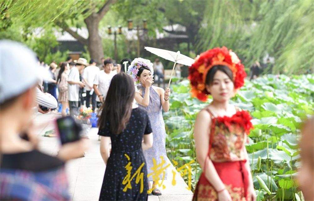 大明湖迎来暑期旅游高峰 赏荷打卡享受清凉一“夏”