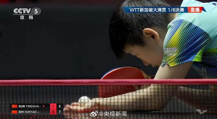 孙颖莎取得3连胜 晋级WTT新加坡大满贯八强