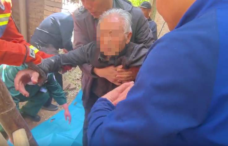 八旬老人摘香椿被困8米树上，山东消防出手了！