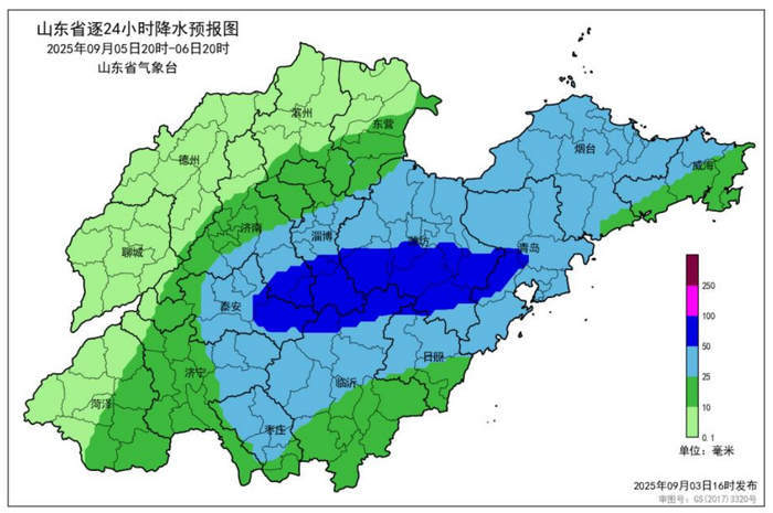 今天山东12市出现降雨,5日至6日全省将迎较明显降雨过程