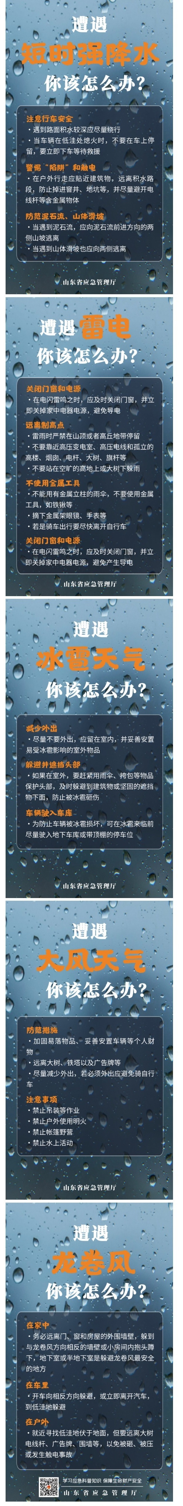 雷雨大风+冰雹将至 山东应急教你科学避险