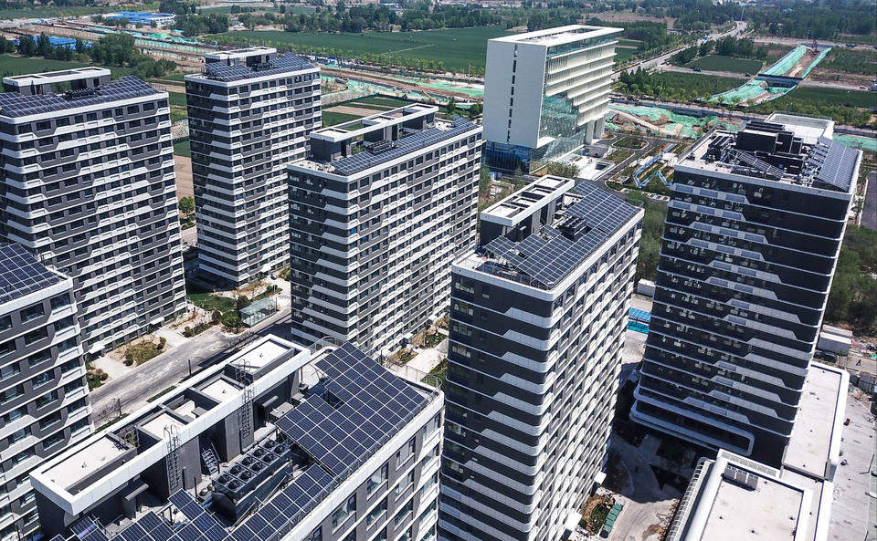 航拍起步区大桥组团总部经济区：人才公寓即将启用