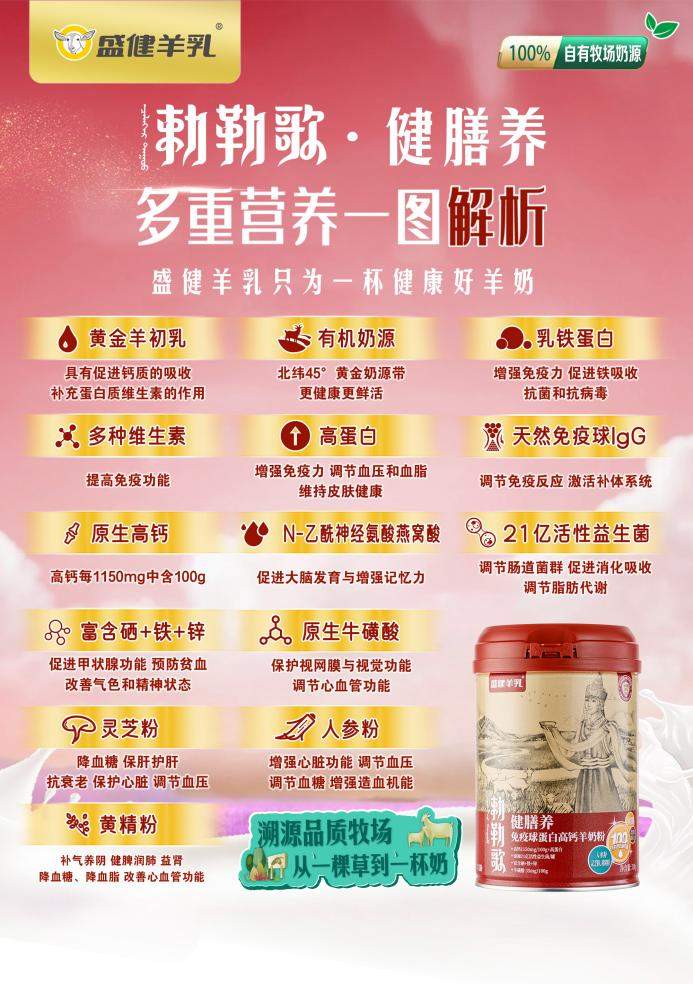 给爸妈选这款中老年营养羊奶粉,蛋白足还能增强抵抗力