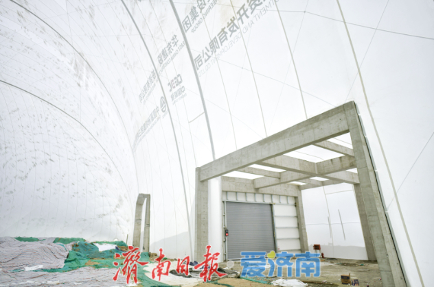 可大幅降低施工噪音 洪楼广场“白胖子”内部啥样？