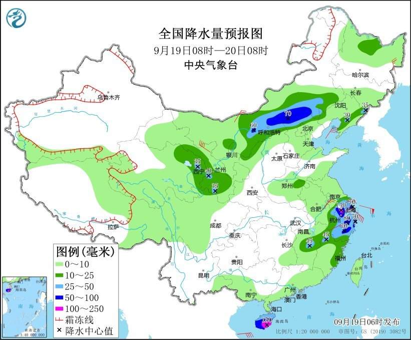 中央气象台：“普拉桑”将给华东带来强风雨天气 中东部地区将有大风降温