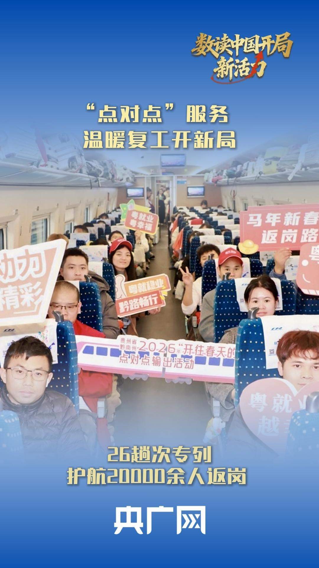 数读中国开局新活力|26趟次专列护航20000余人返岗 “点对点”服务温暖复工开新局