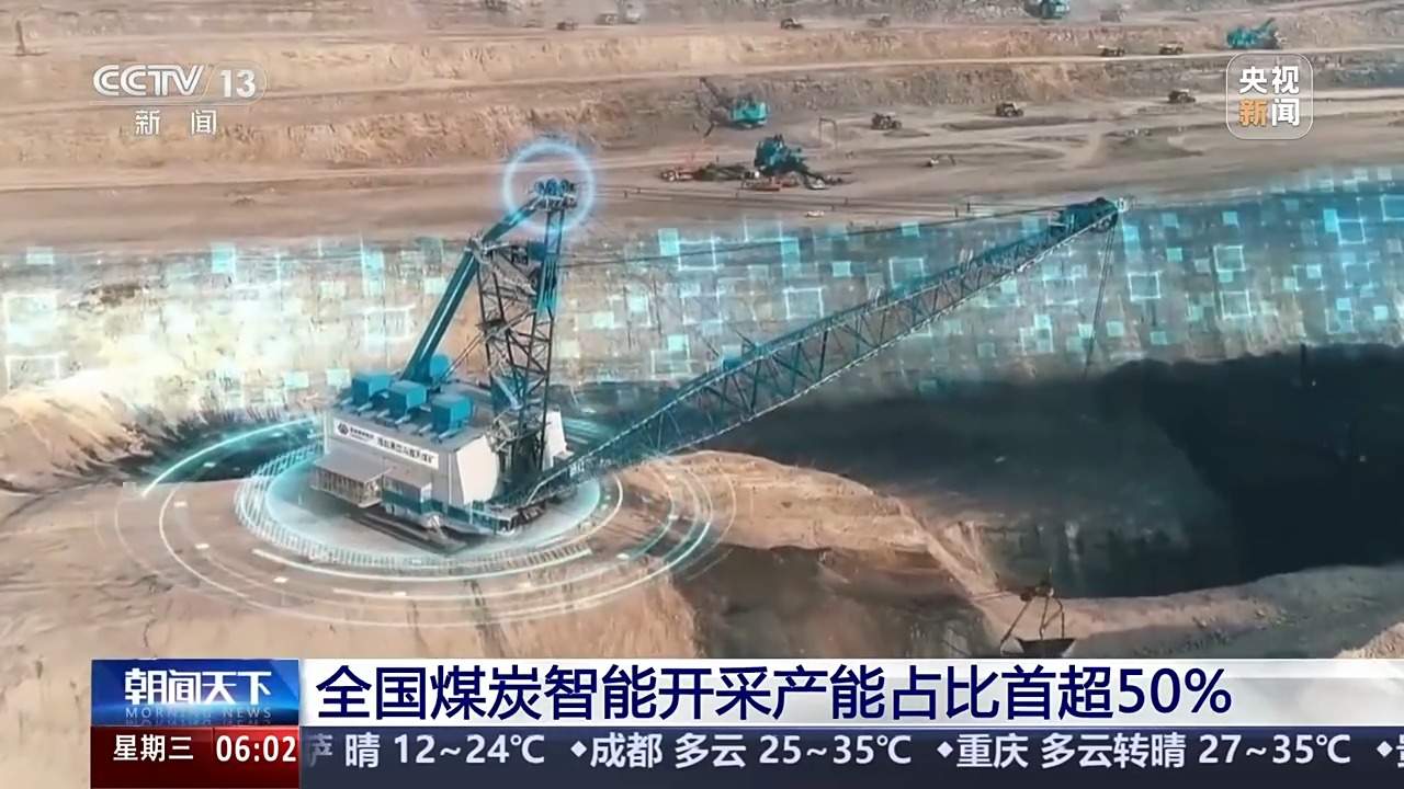 煤炭智能开采产能占比首超50% 立体输送格局基本形成