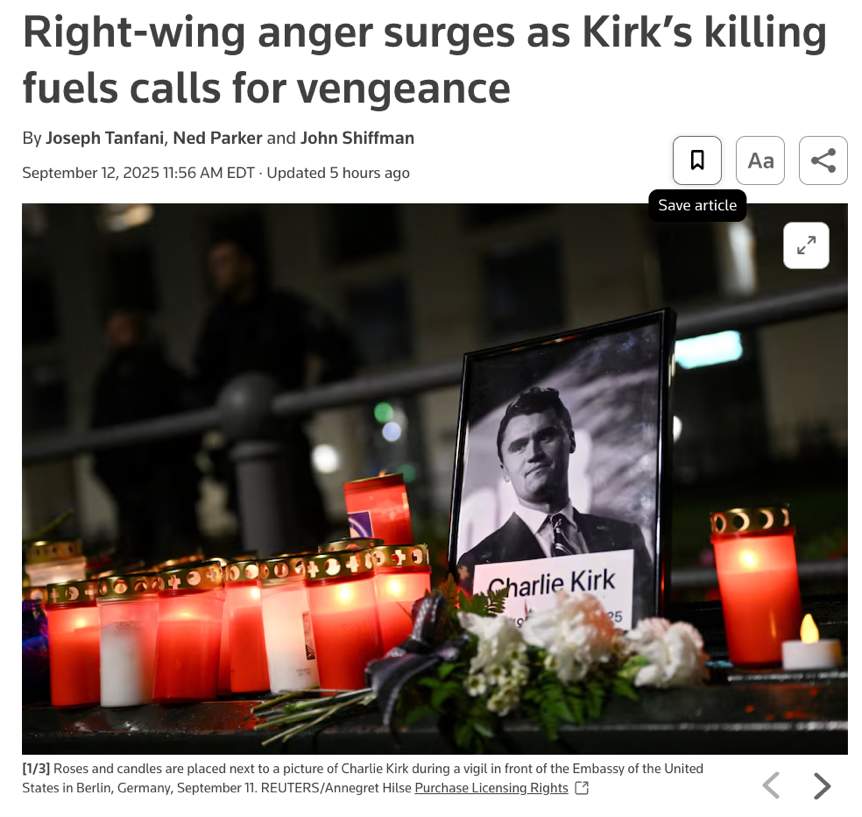 查理·柯克之死：美国政治极化的标志性悲剧