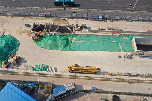 项目强省会丨济南地铁4号线省体育中心站主体已完工，施工进入后期