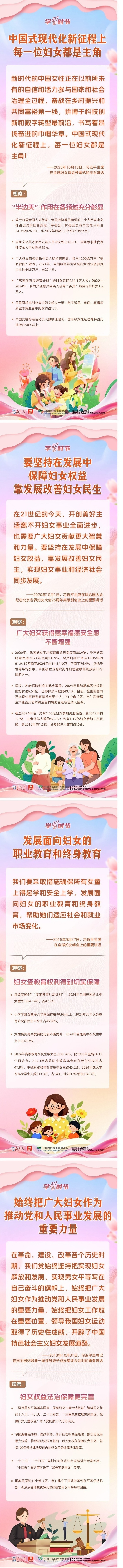 学习时节｜“中国式现代化新征程上，每一位妇女都是主角”