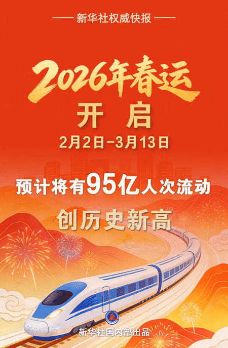 2026年春运,2月2日开启!