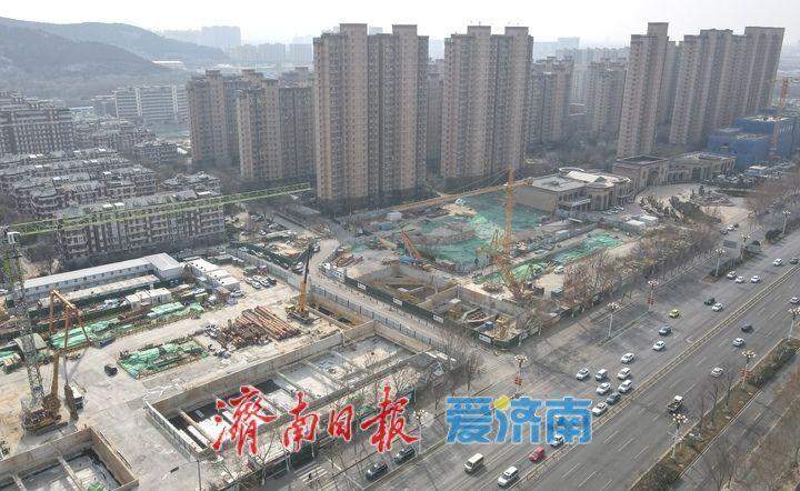 不断刷新“进度条” 济南轨道交通4号线腊山河西站主体结构封顶