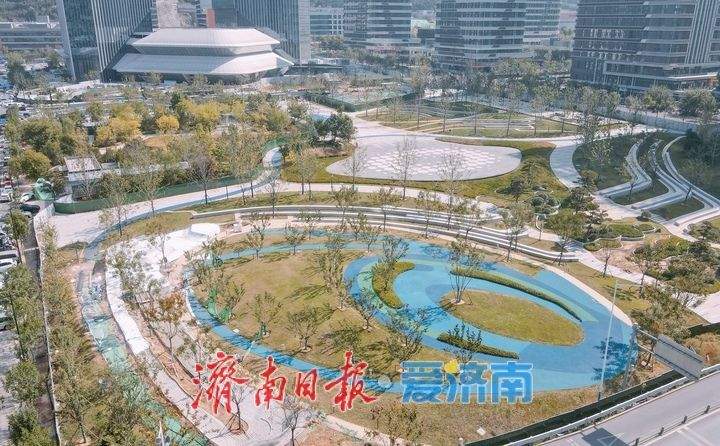 构建“公园—商业—办公”三位一体生态模式，济南“海右人才公园”建设初见成效