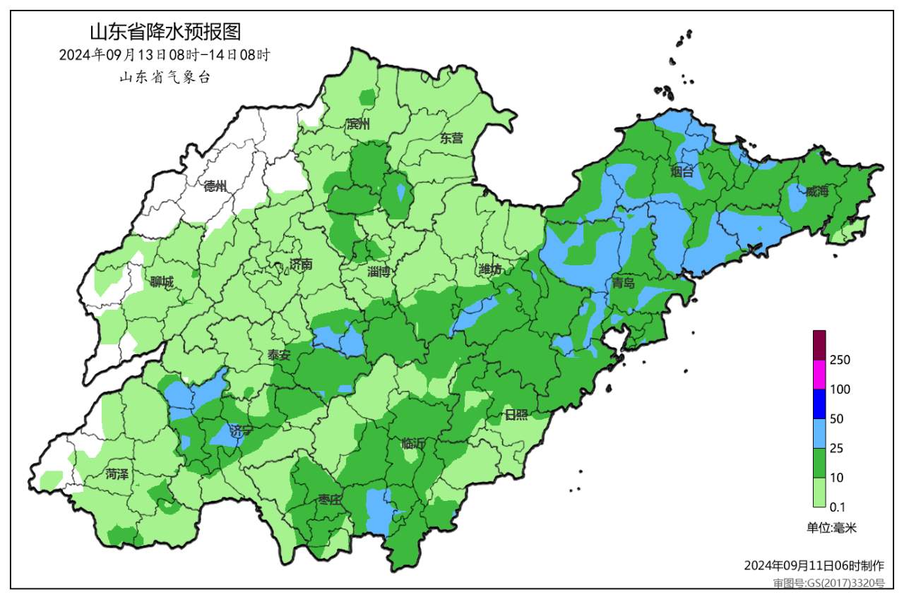 11日至15日，山东中南部地区开启雨雨雨雨模式