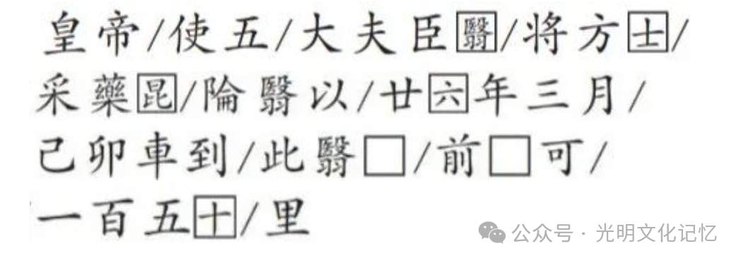 秦始皇派人去昆仑山采长生不老药的石刻找到了
