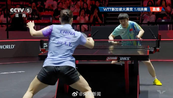 孙颖莎取得3连胜 晋级WTT新加坡大满贯八强