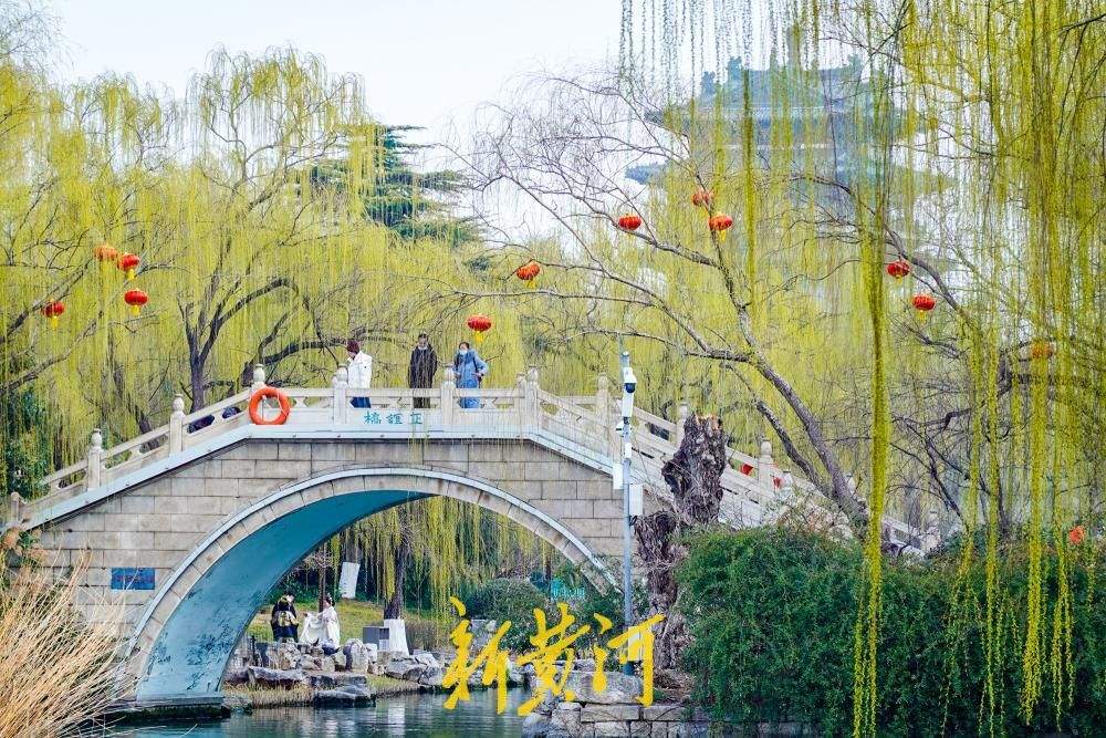 一年四季 泉在济南丨大明湖柳绿天蓝春意浓,汉服少女打卡定格春日美景