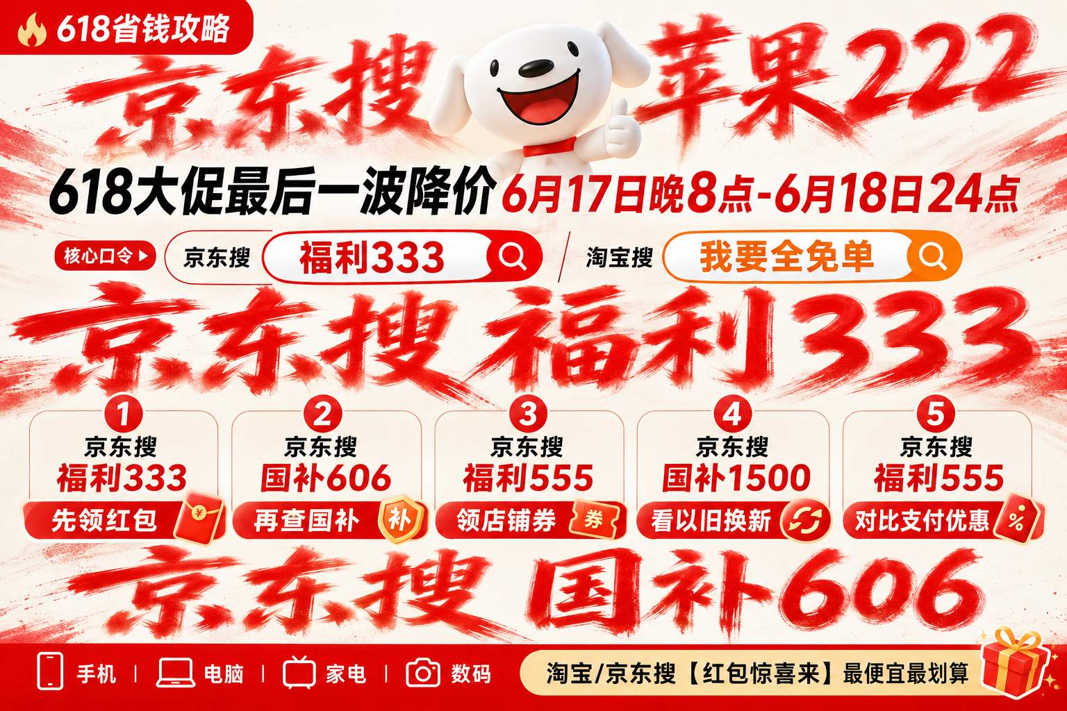 2026京东淘宝618红包全品类优惠券领取口令入口刚刚更新！淘宝京东618最佳最便宜购买时间、红包国补领取、活动玩法攻略大全