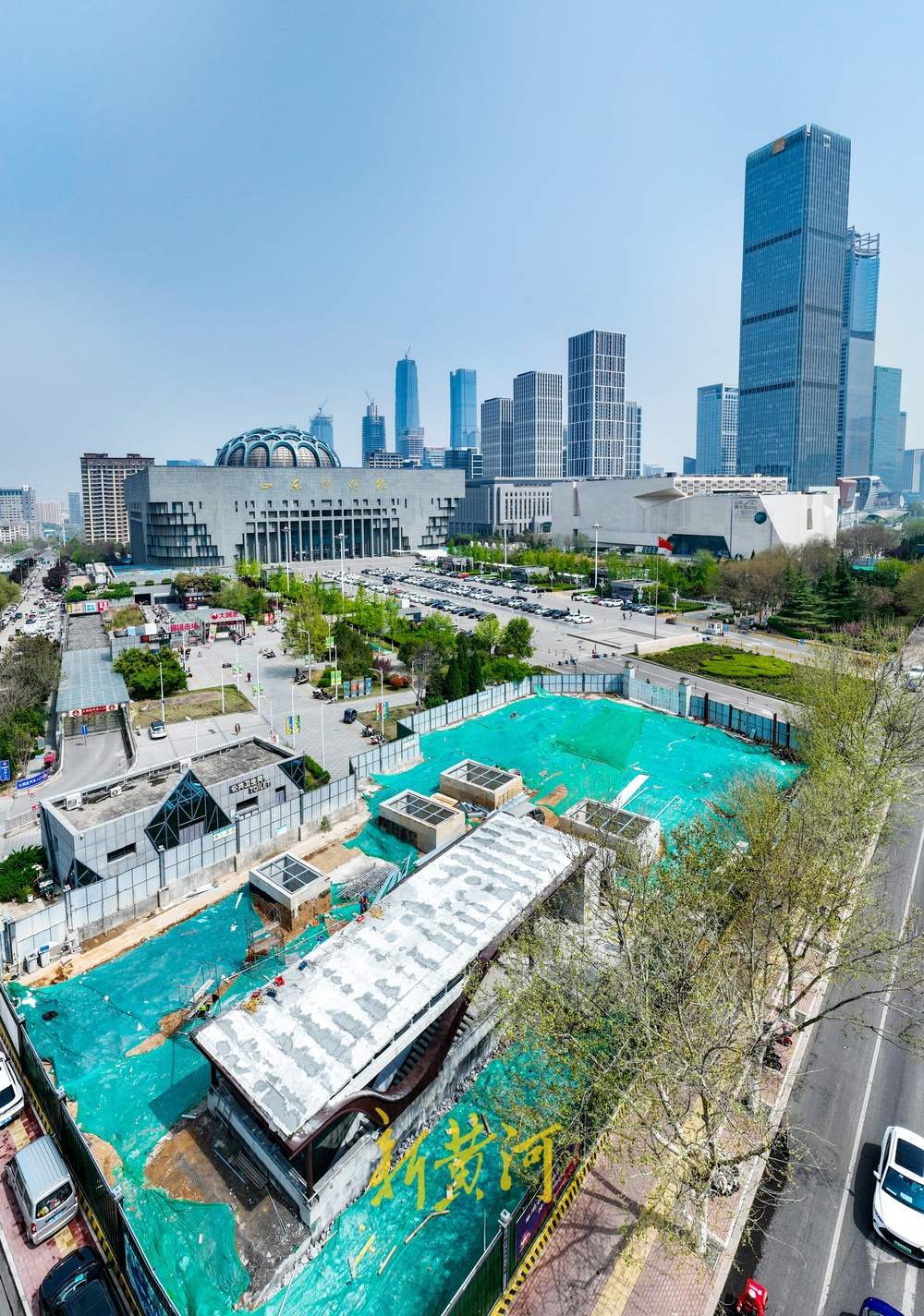 济南地铁4号线站点出入口“露脸” 距离山博“一步之遥”