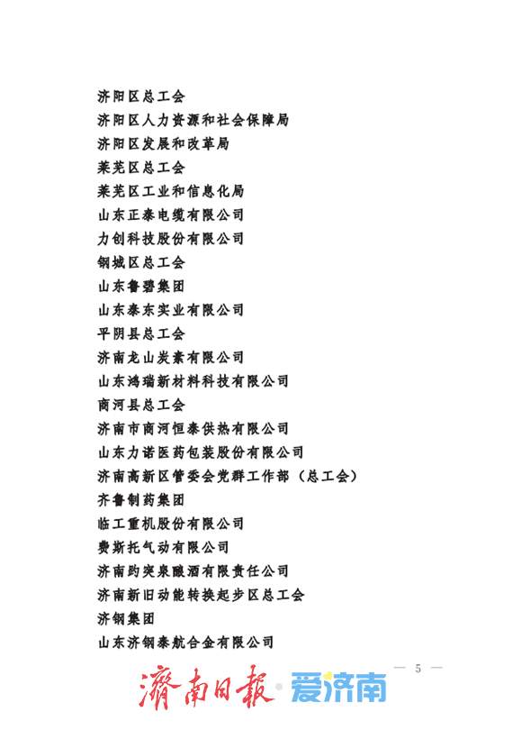 在产业工人队伍建设改革工作中表现突出！济南通报表扬这些集体和个人