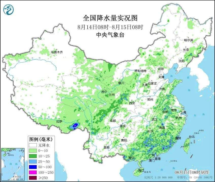 暴雨蓝色预警持续！江南华南西北地区东部等地有分散性强降雨