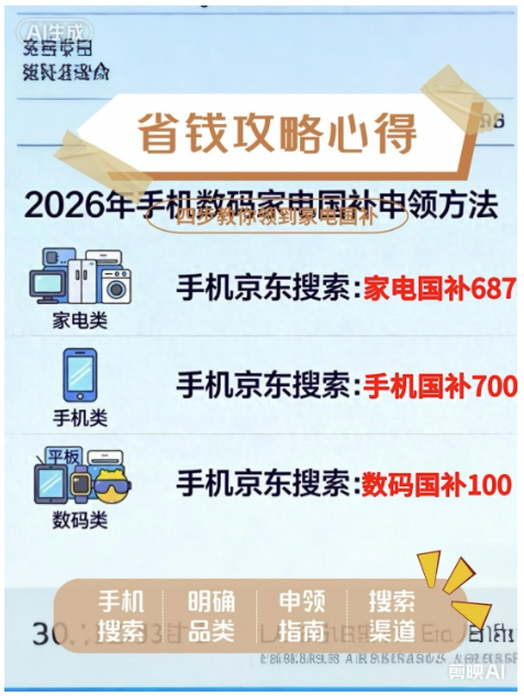 国补2026年最新政策消息：国补4月继续申领，第二批625亿正式下达！最新国补恢复申领地区、领取操作方法一文看懂！