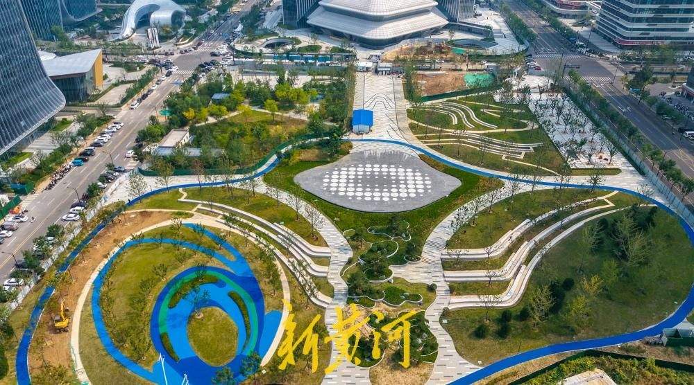 济南海右人才公园项目建设初具规模，将构建“公园—商业—办公”产城生态