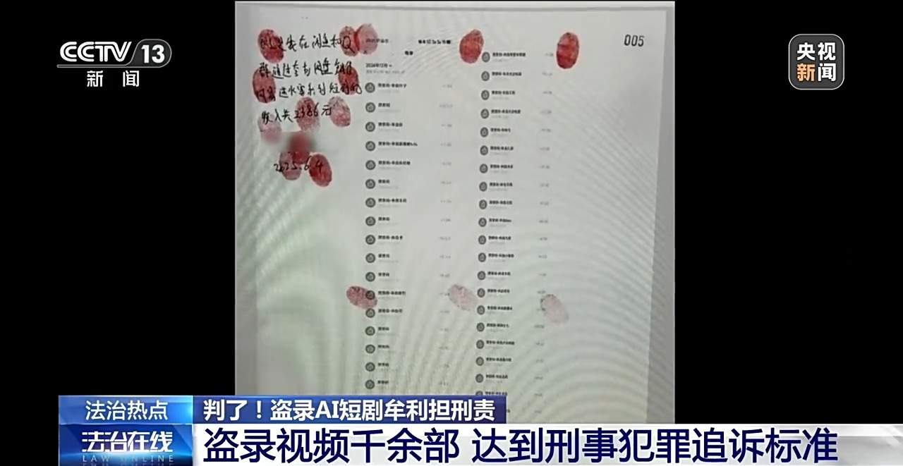 盗录1700余部AI短剧牟利获刑！法院：构成侵犯著作权罪