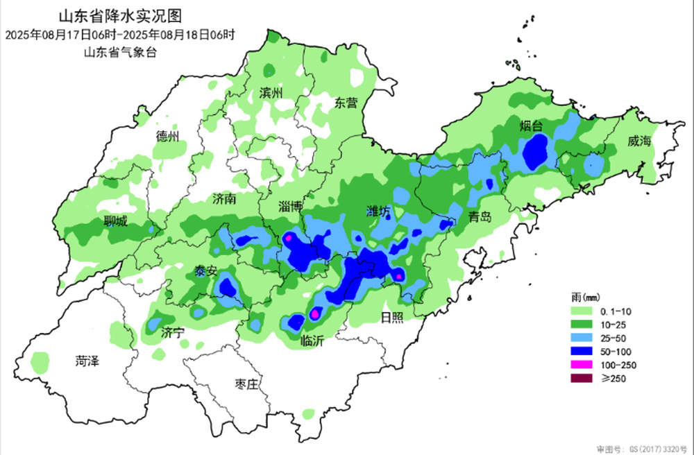 未来三天山东中北部地区多雷阵雨天气 18日6时解除暴雨蓝色预警