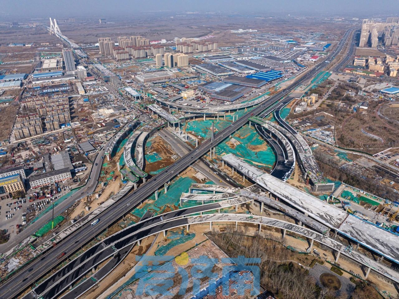 零点立交改造初现雏形,济南黄河公路大桥工程稳步推进