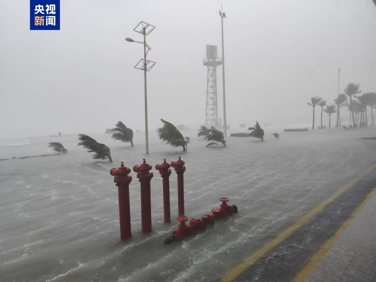 台风“潭美”来袭 海南三沙发布台风暴雨红色双预警