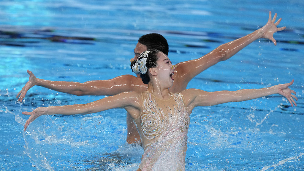 世界泳联锦标赛：程文涛/石浩玙获得花样游泳混双自由自选金牌