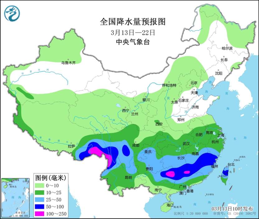 中央气象台：未来十天江南华南等地气温偏低 15日前南方地区多阴雨