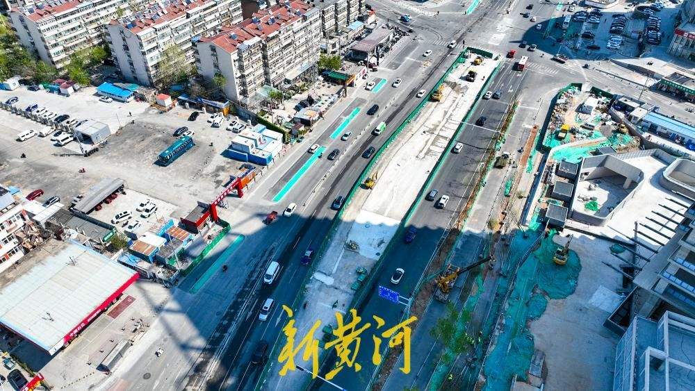 济南地铁6号线七里河站口道路“缝合” 工业南路快车道恢复双向奔赴