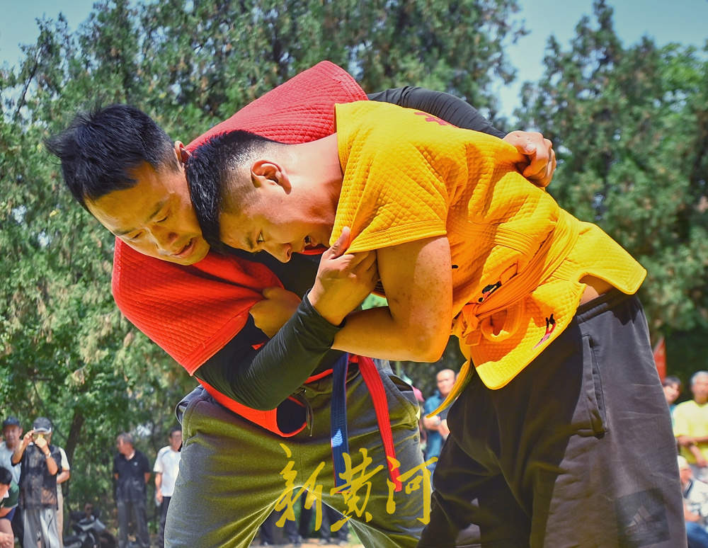 一“跤”高下，济南英雄山下再现摔跤名场面