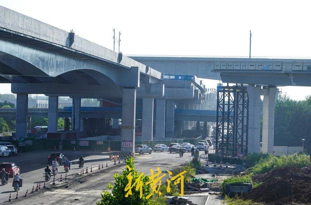 济南工业北路快速路东延工程最新进展：新建高架段与原有高架实现连通