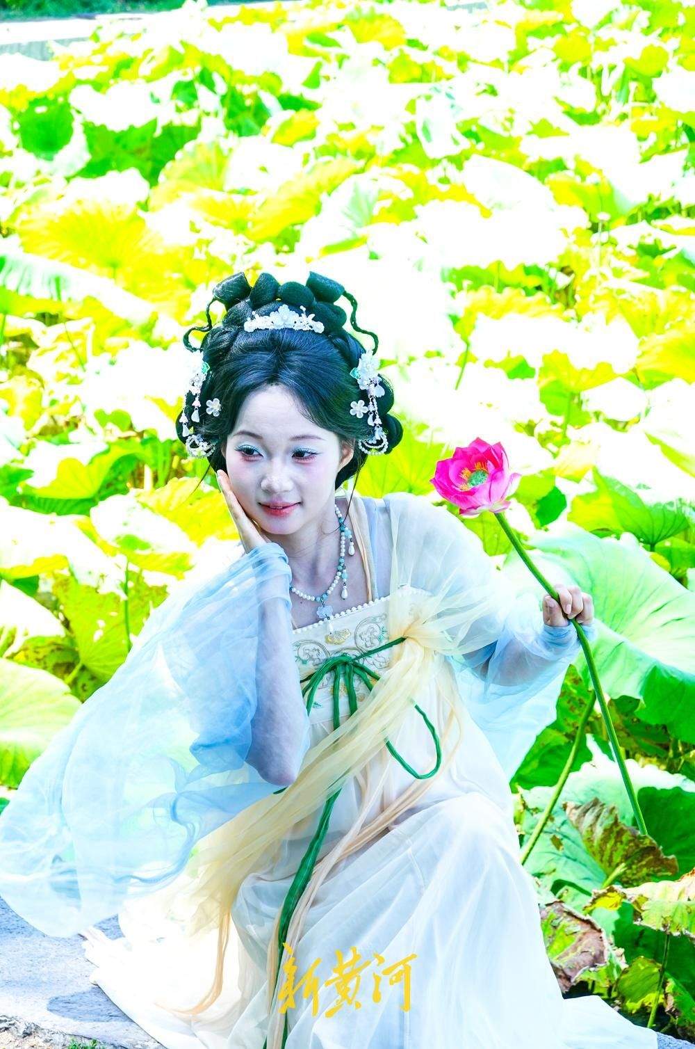 盛夏赏荷正当时，大明湖畔“荷花经济”悄然走红