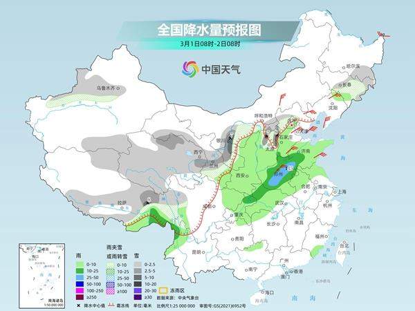 寒潮、雨雪来袭 南方将迎来今年首场强对流天气
