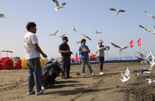 国庆假期 环博斯腾湖公路成旅游热点