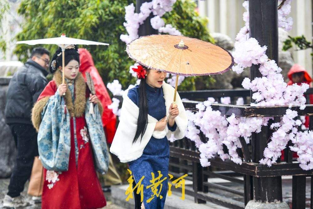 济南春雨润古巷 老城漫步别有韵味