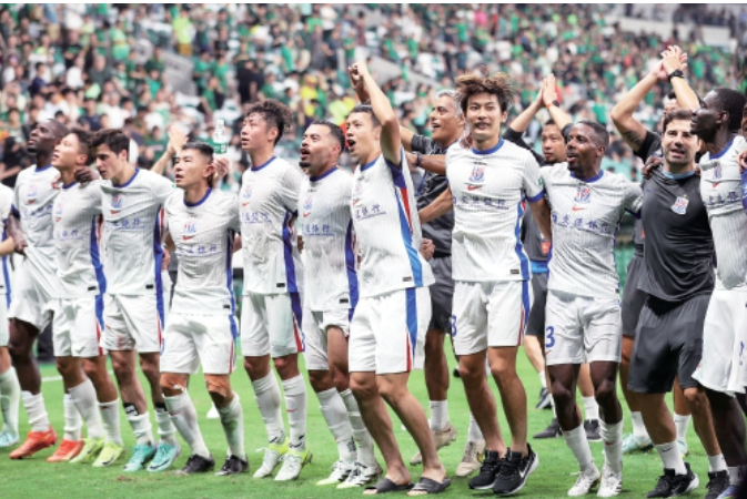 中超三强出战亚冠精英联赛唯有全军出击的上海申花赢球！