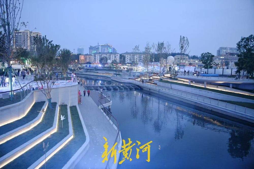 济南历城洪楼天地全福河滨水景观带正式开放
